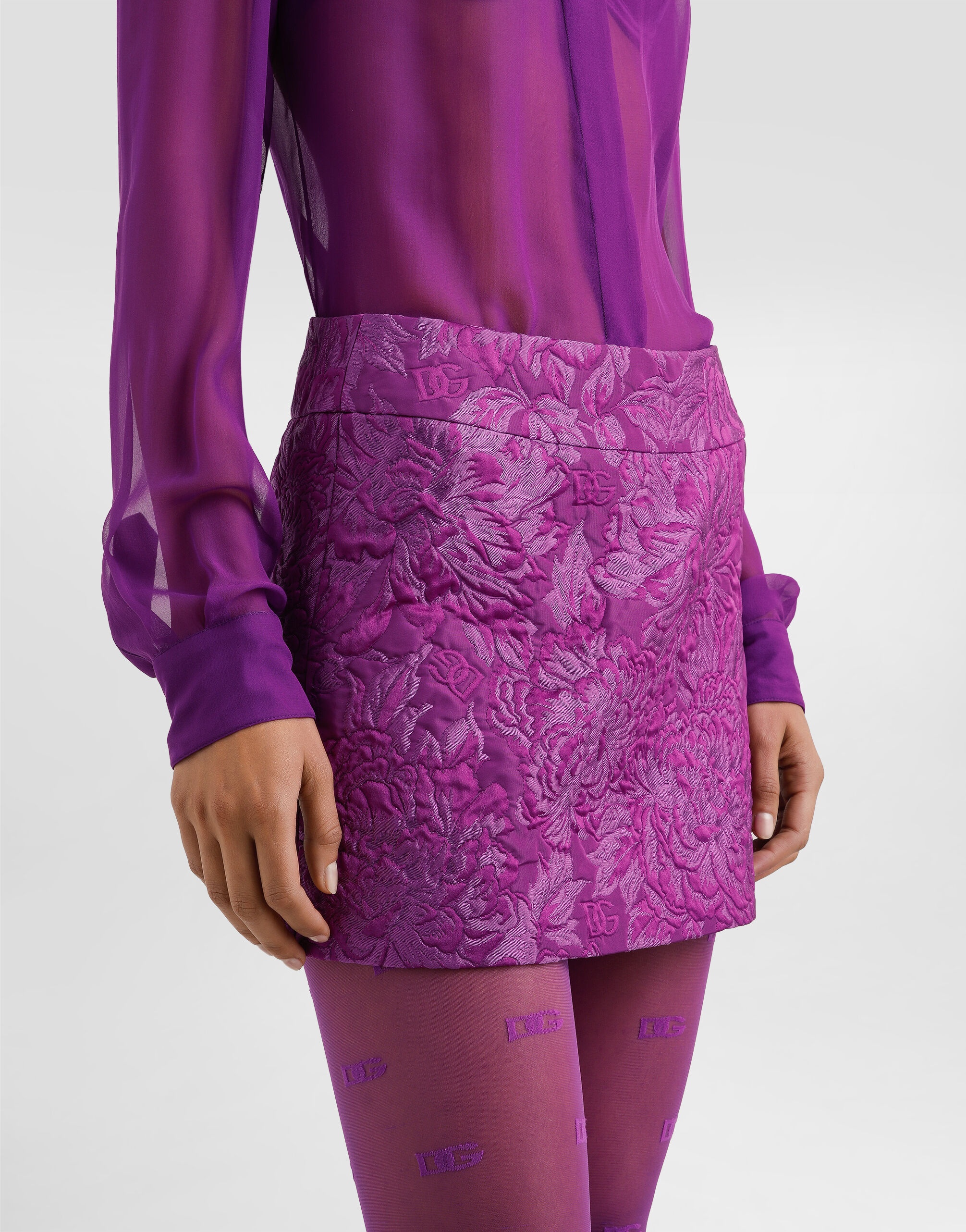 Brocade miniskirt - 4