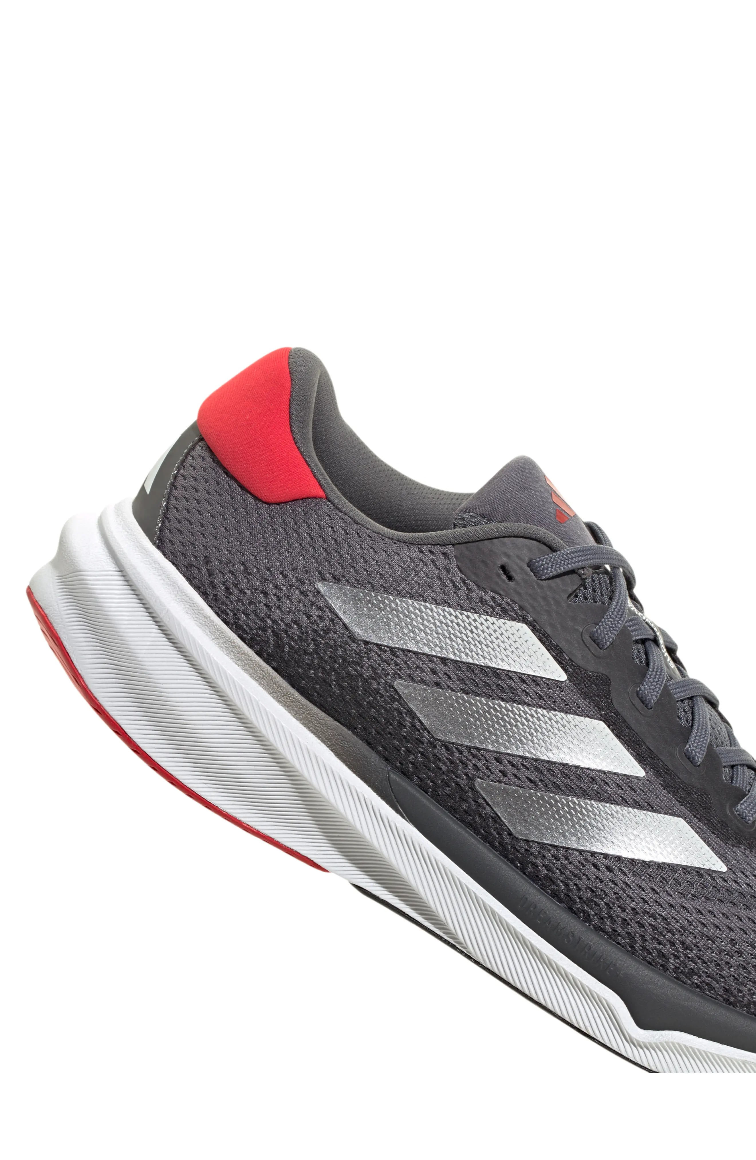 Supernova Stride Running Shoe in Grey/White/Better Scarlet - 7