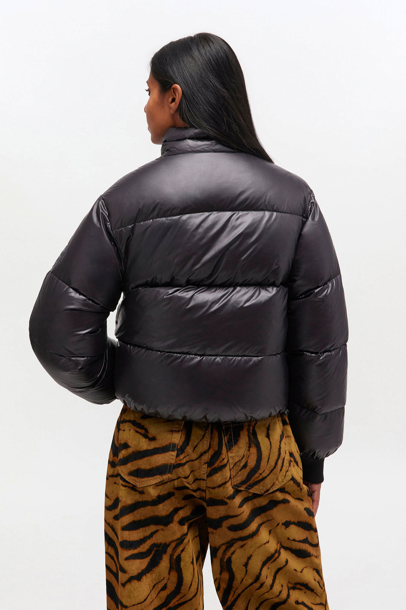 BLACK SHORT PUFFER JACKET 4