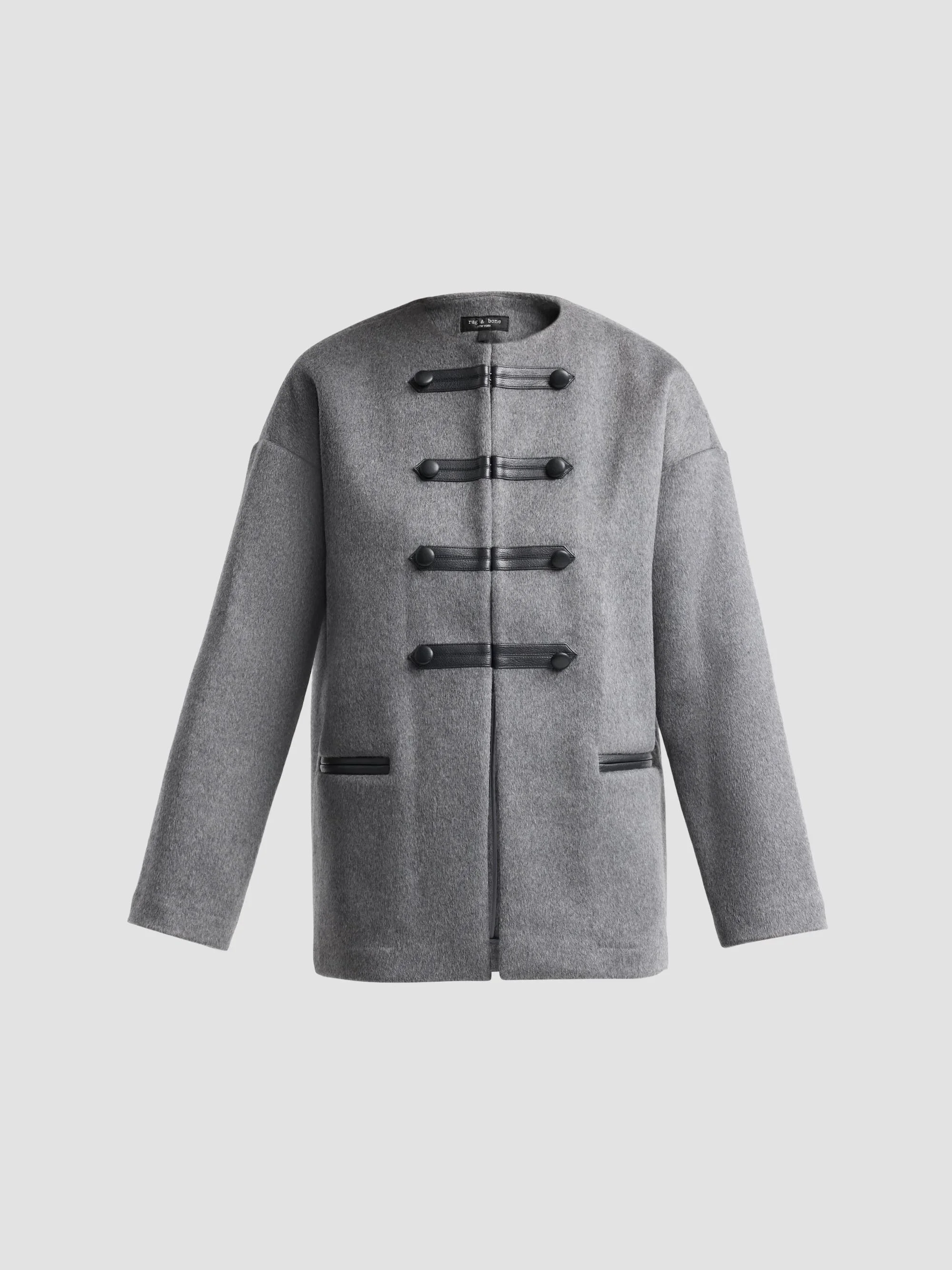 Women's Stefan Regalia Wool-Blend Coat - Light Grey - 1