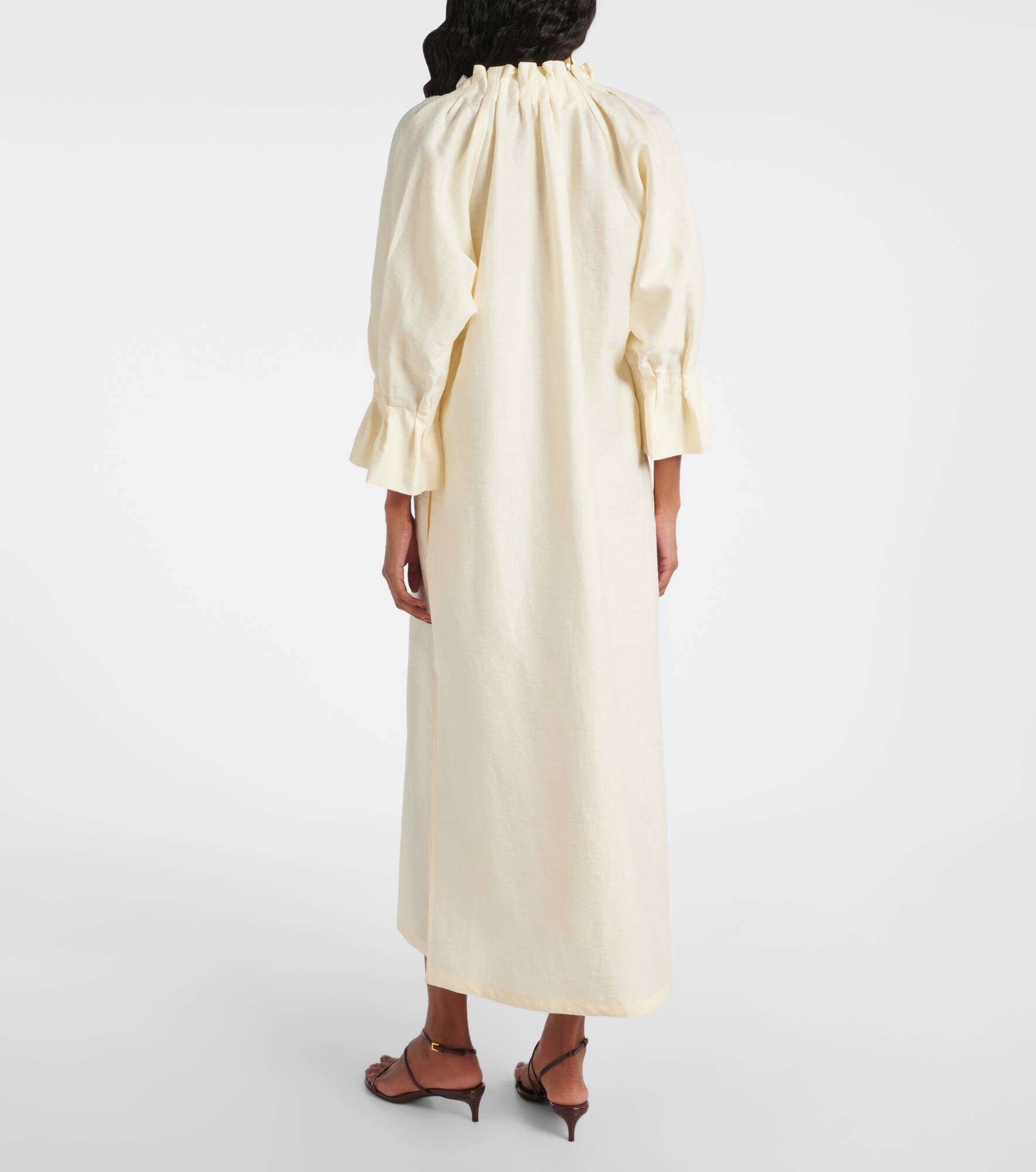 Jene linen and silk-blend maxi dress - 3