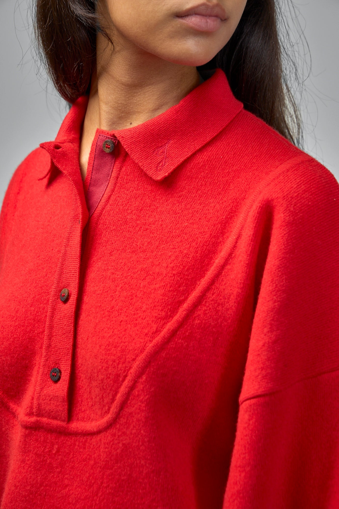 Pallone Vareuse-Style Knit Polo Sweater - 5