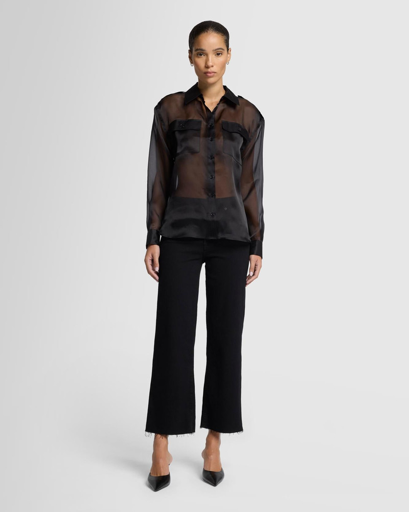 7 For All Mankind Cropped Alexa in Black outlook