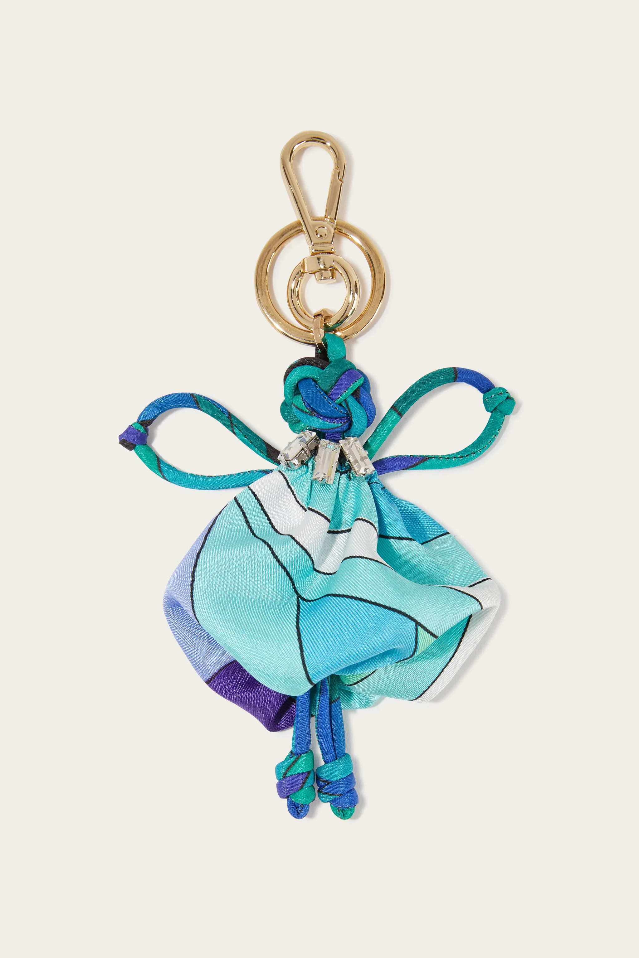 IRIDE PRINT SILK KEYCHAIN - 1