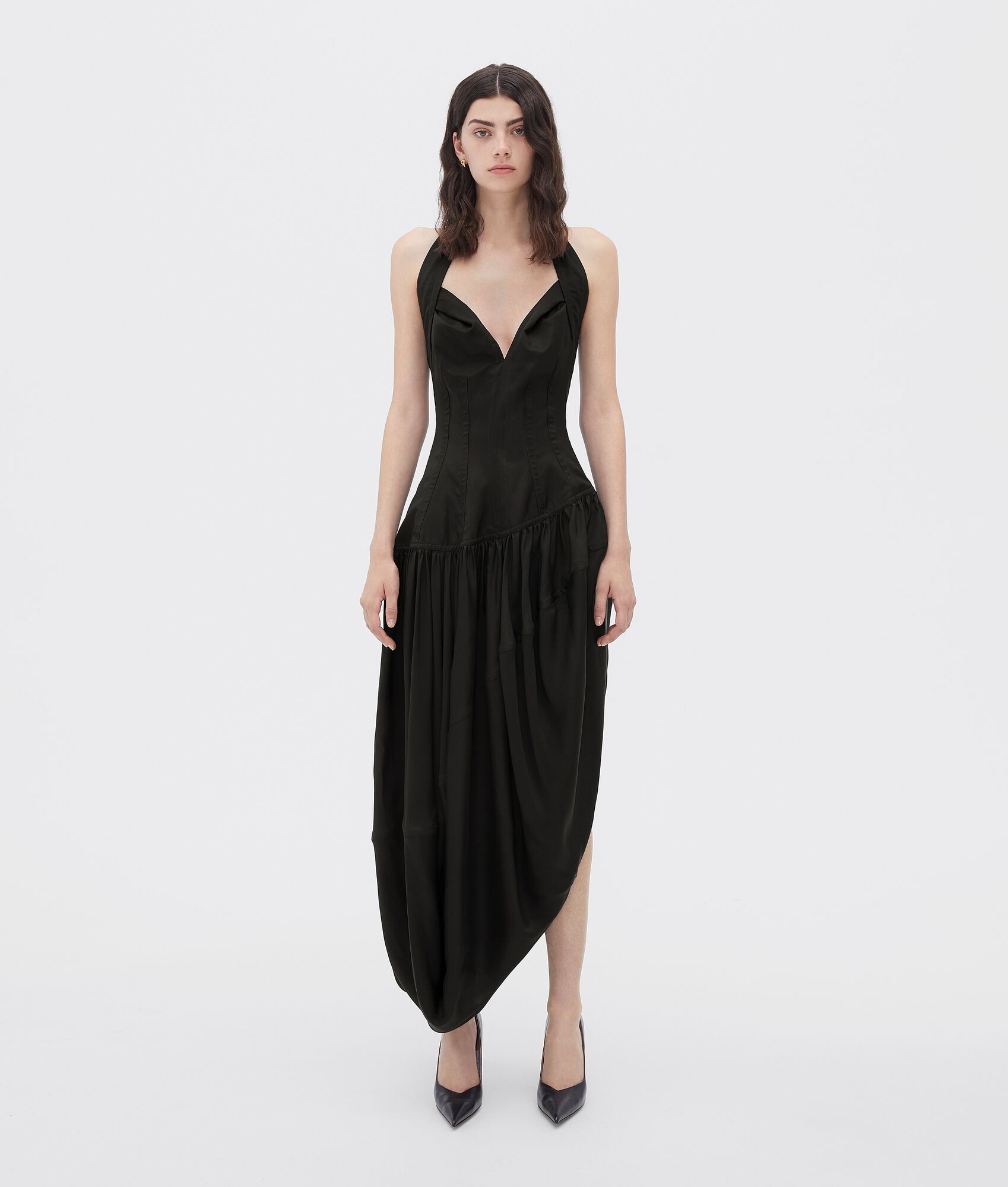 washed viscose dress - 1