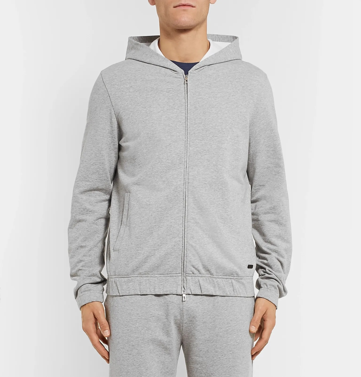 Loopback Stretch-Cotton Jersey Zip-Up Hoodie - 4