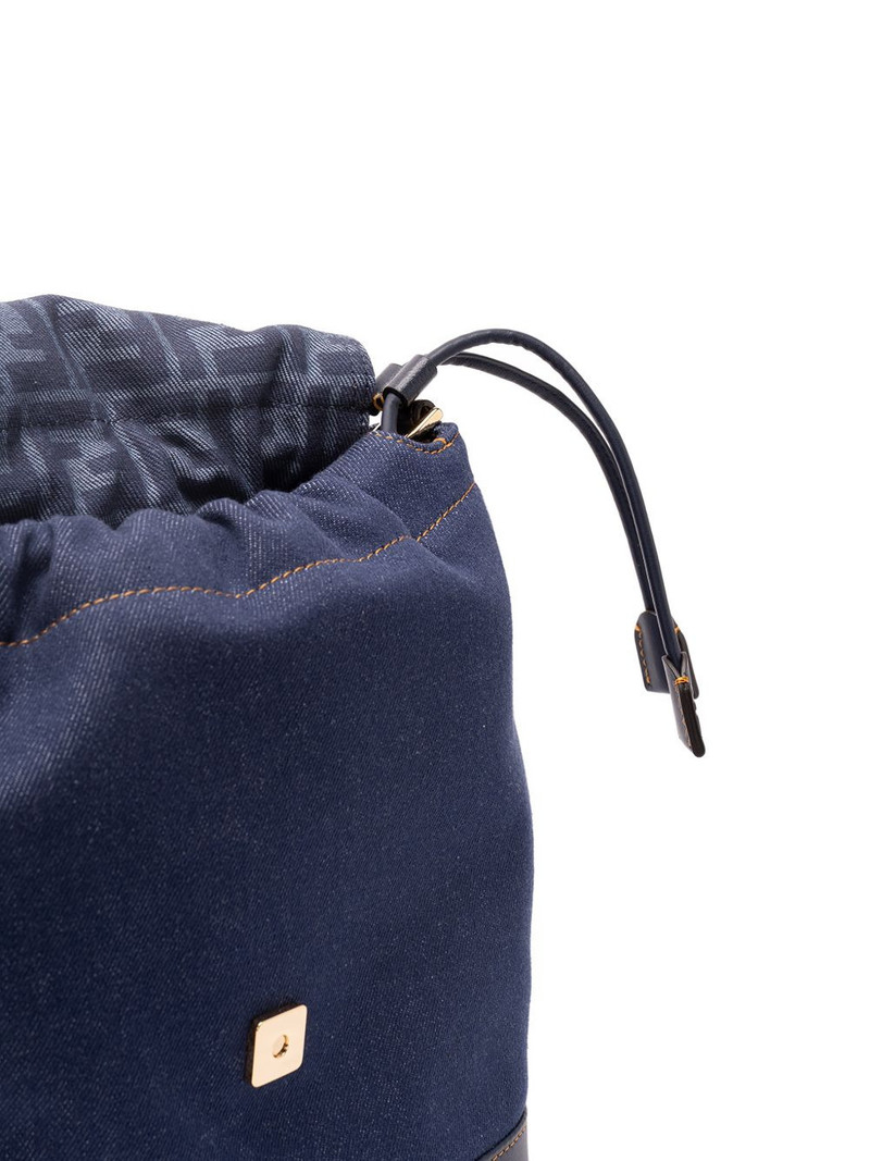 FF-plaque denim backpack 5