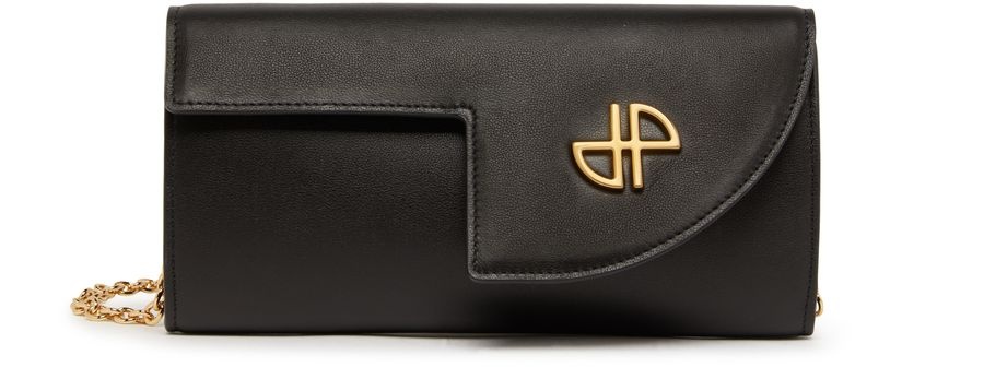 PATOU 'JP' BLACK LEATHER CROSSBODY BAG | lungolivigno