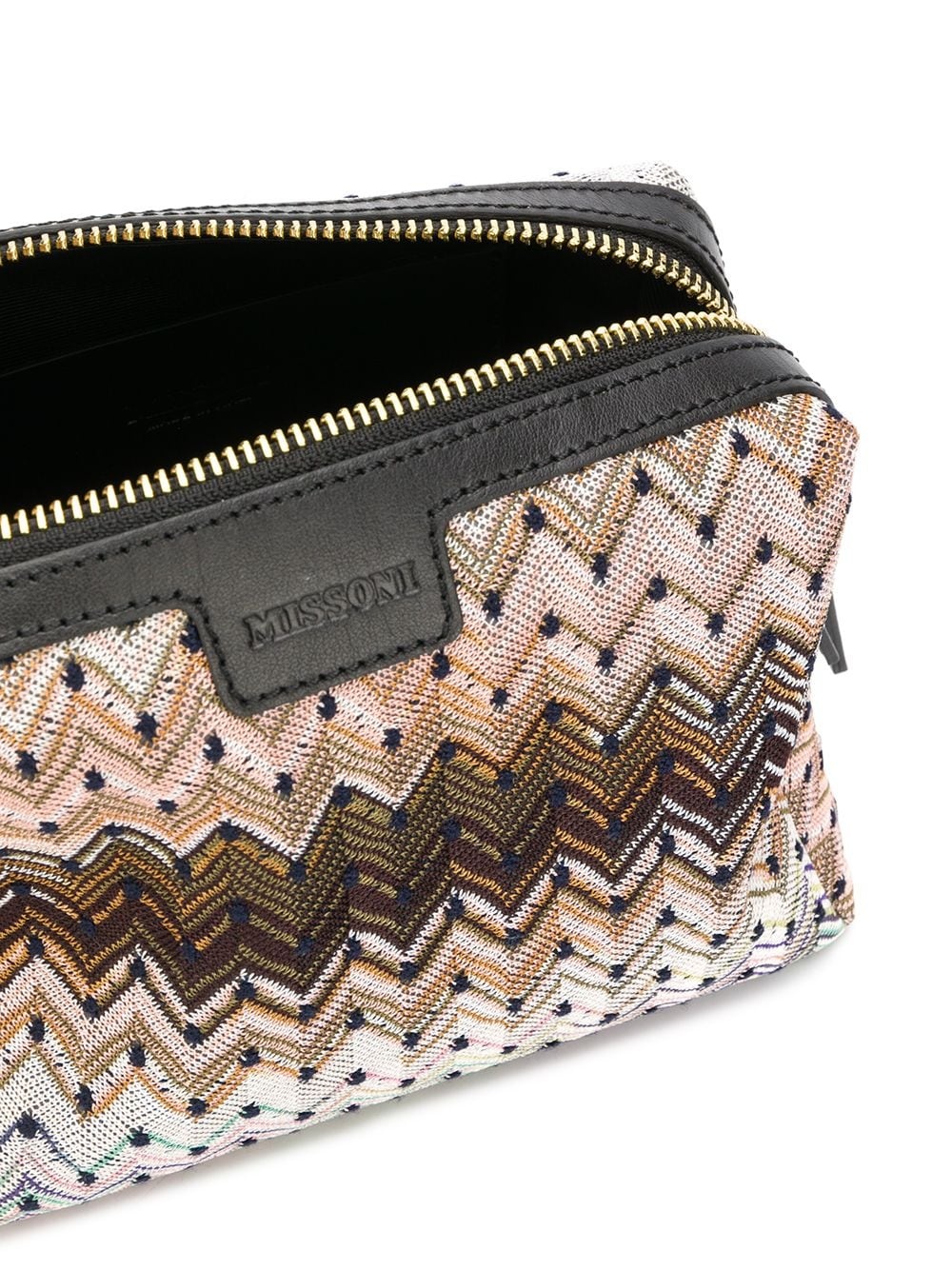 zig-zag embroidered clutch bag - 5