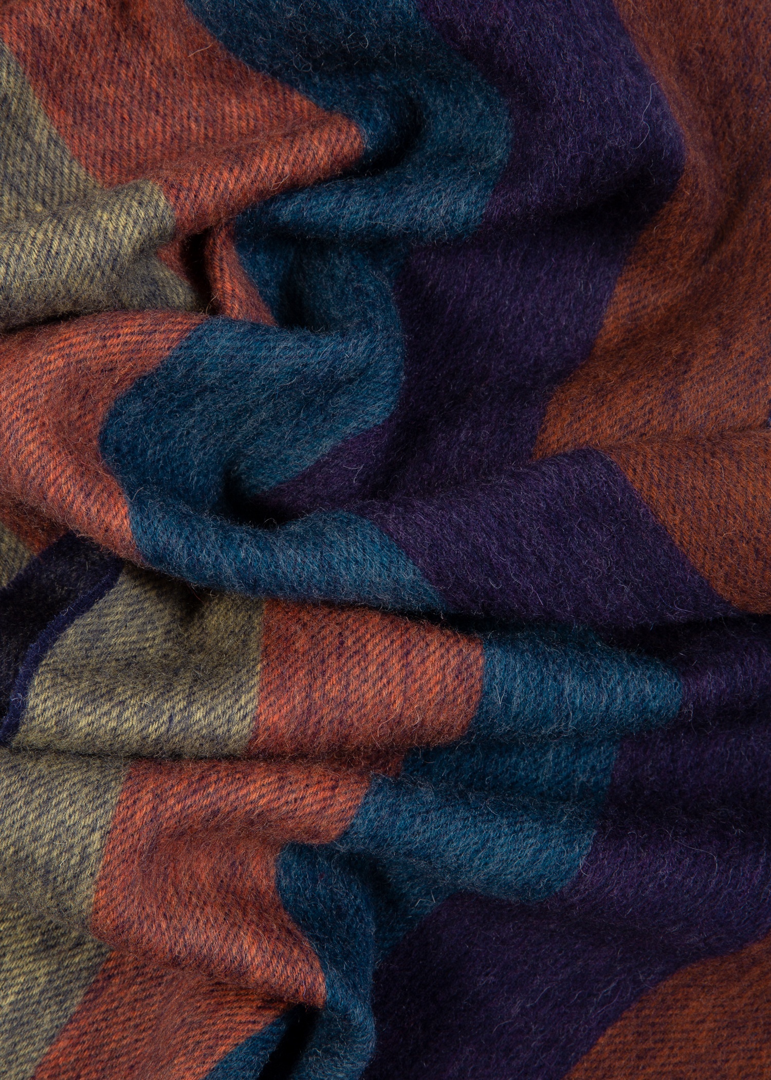 Muted 'Artist Stripe' Wool-Blend Scarf - 2