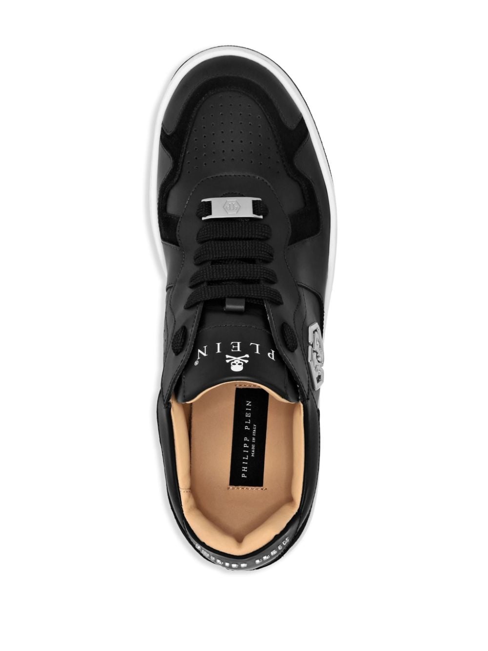 Hexagon low-top leather sneakers - 3