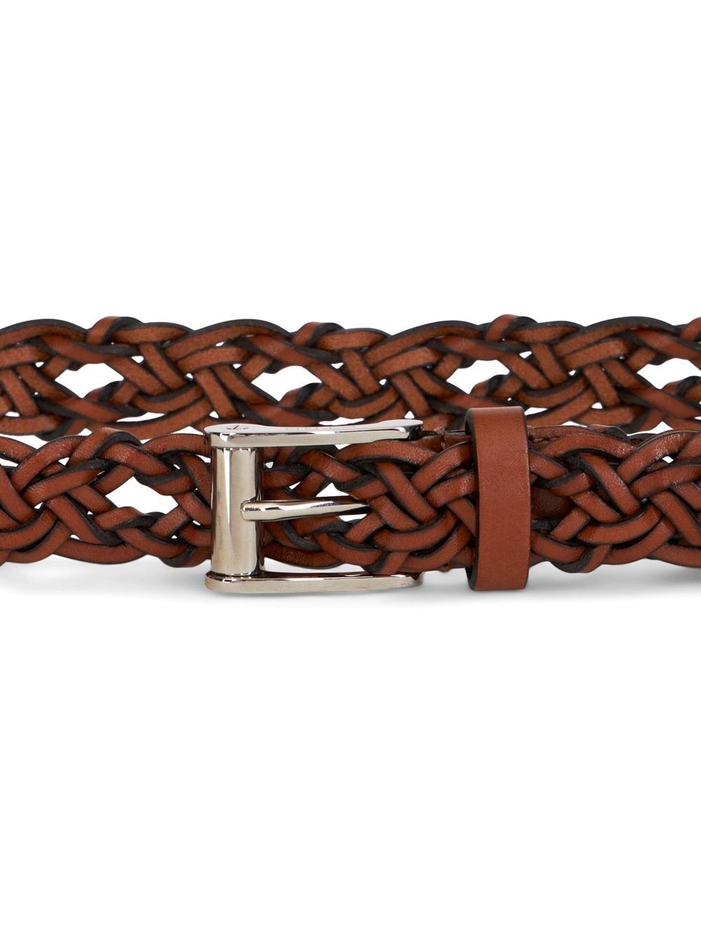 interwoven leather belt - 2