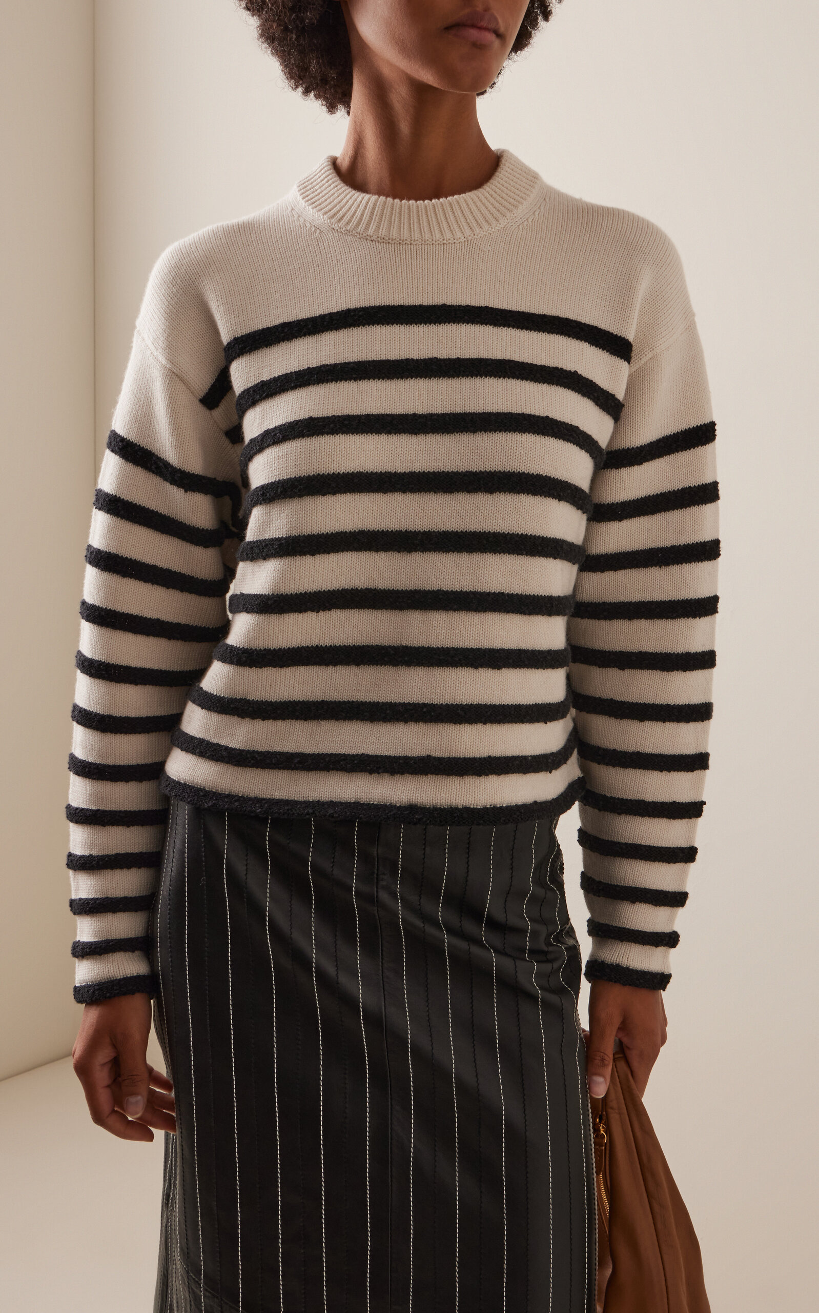 Nia Bobble Boucle Sweater black/white - 3