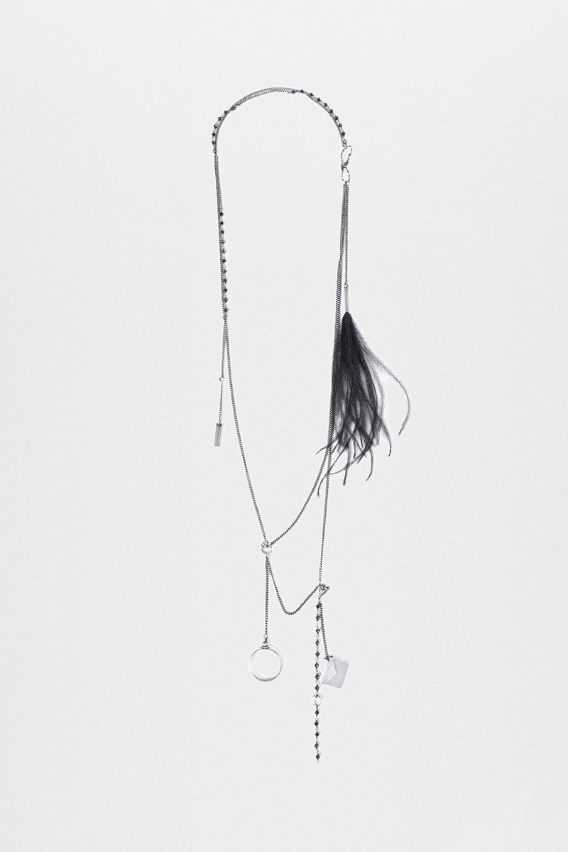 Afsar Beaded Necklace with Feathers 1