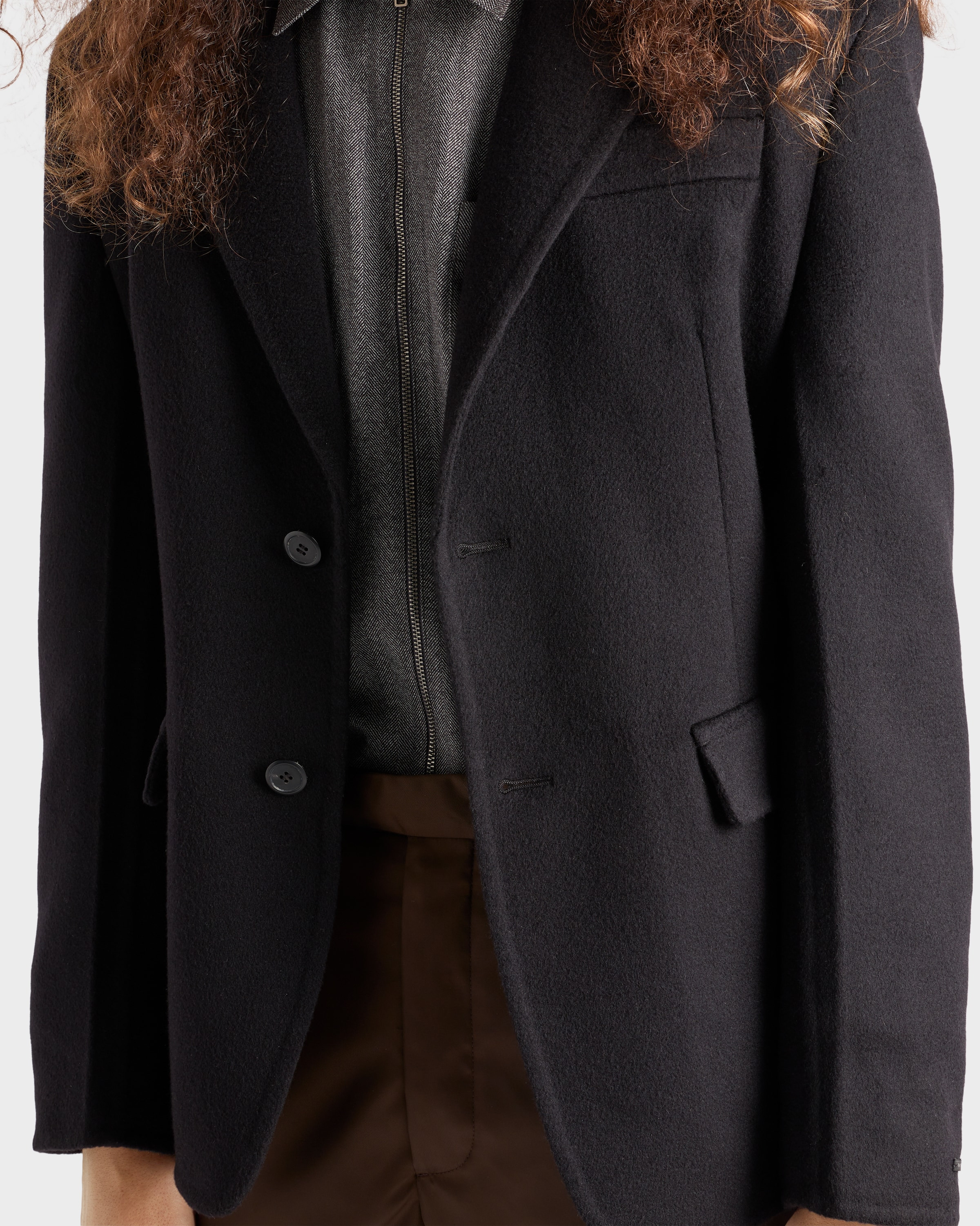 Single-breasted cashmere jacket - 6