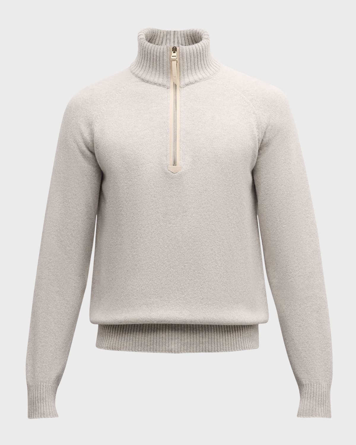 Men's Cashmere Lambswool Half-Zip Sweater - 1