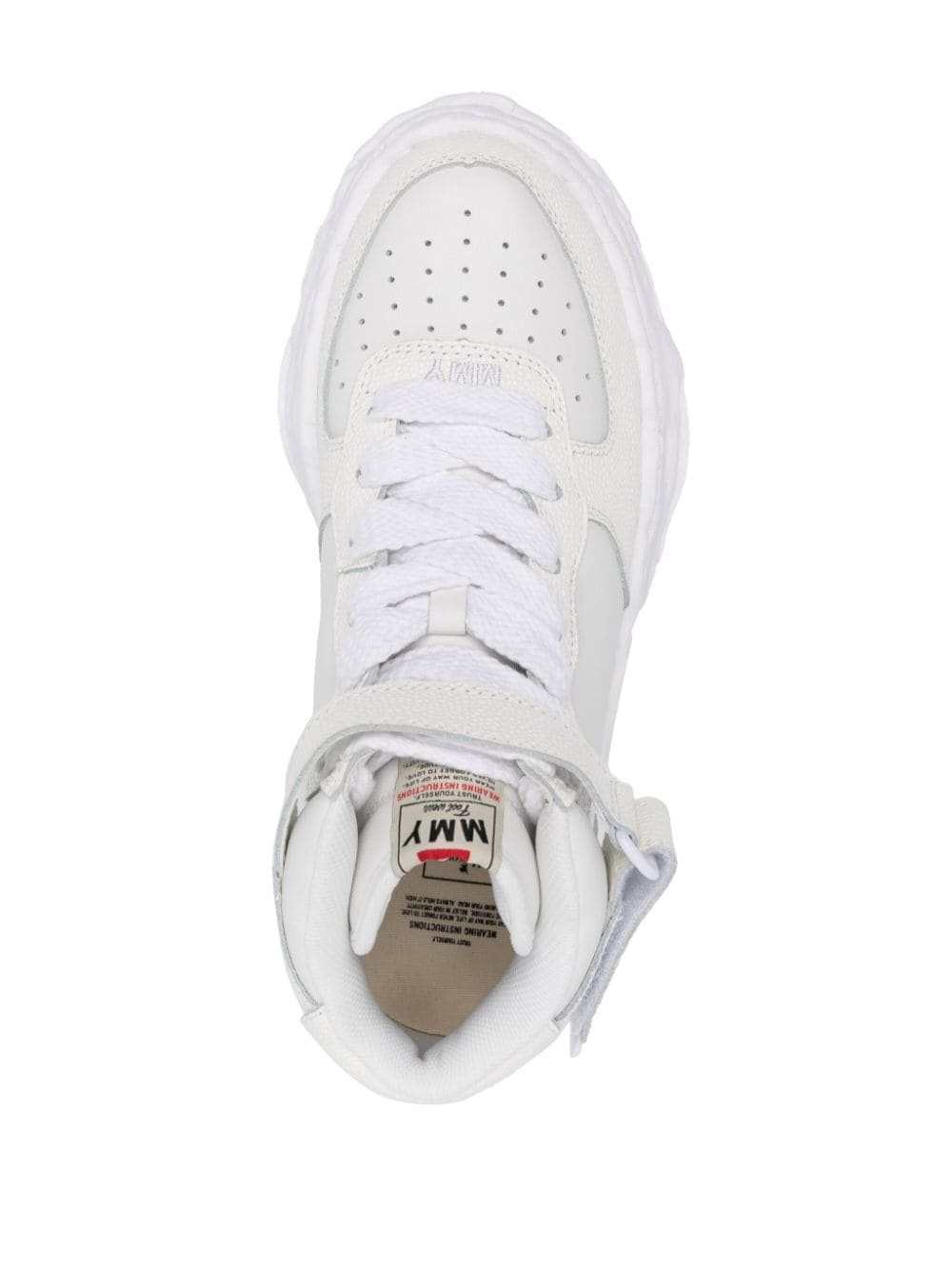 logo-embroidered leather sneakers - 4