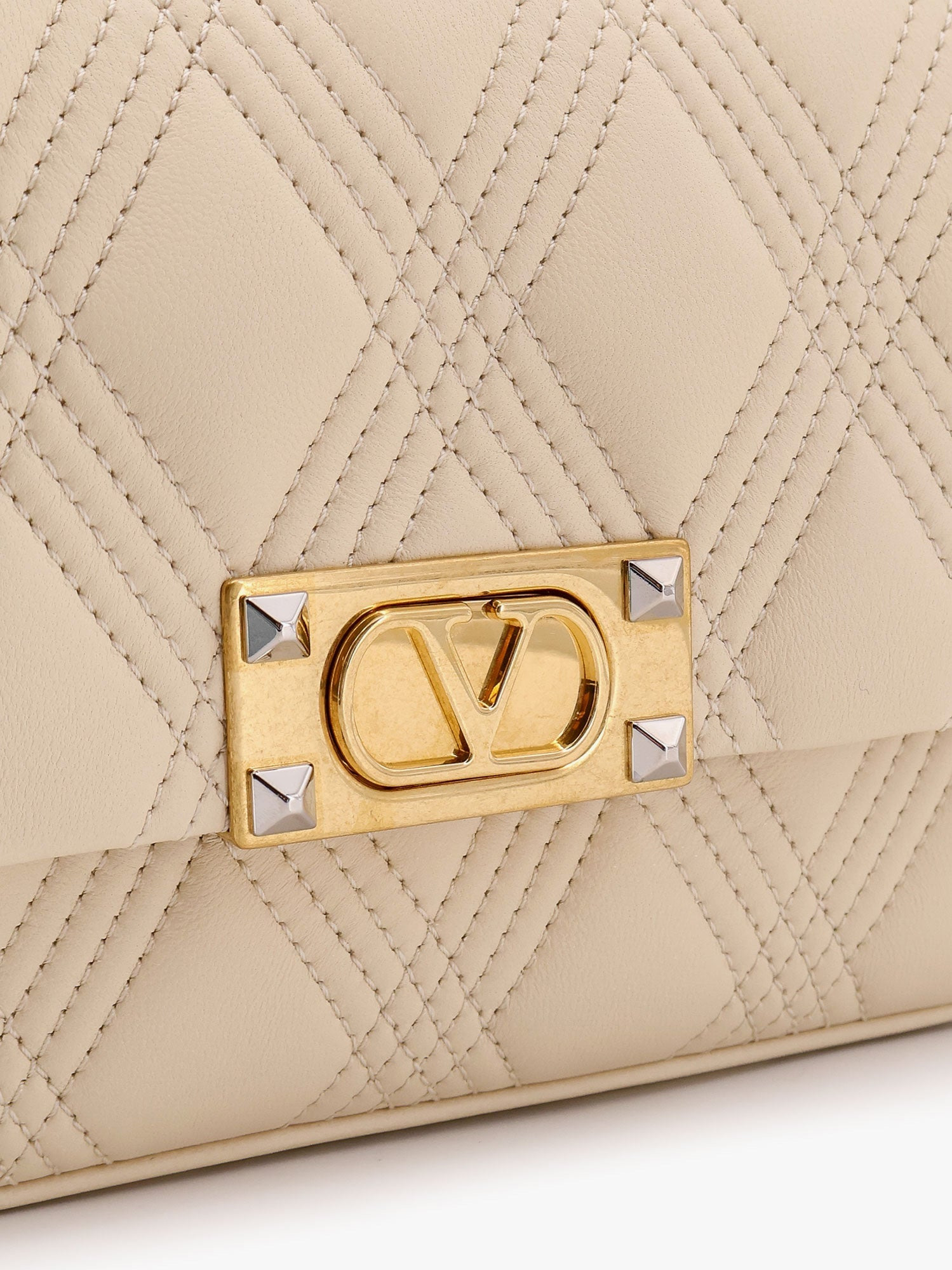 Valentino Garavani Valentino Garavani Quiltie 67 Leather Medium Shoulder Bag With Chain - 5