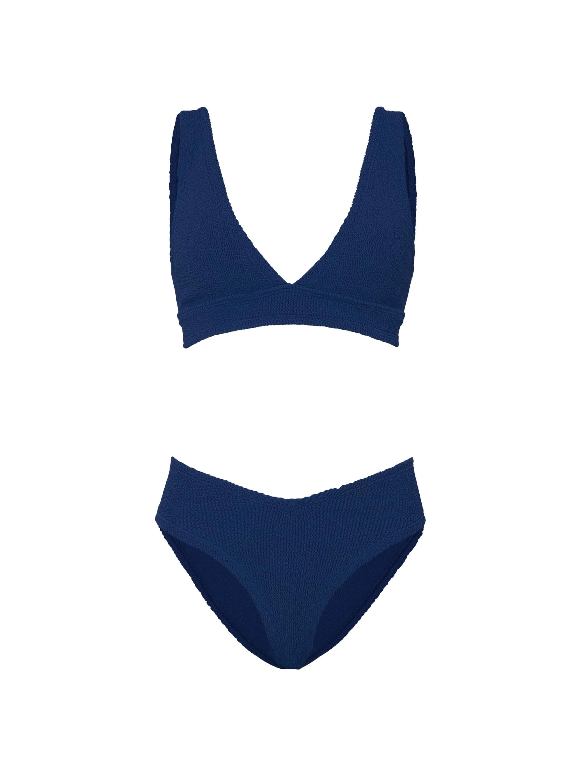 Women's Angel Textured Knit Bikini - Navy - 1