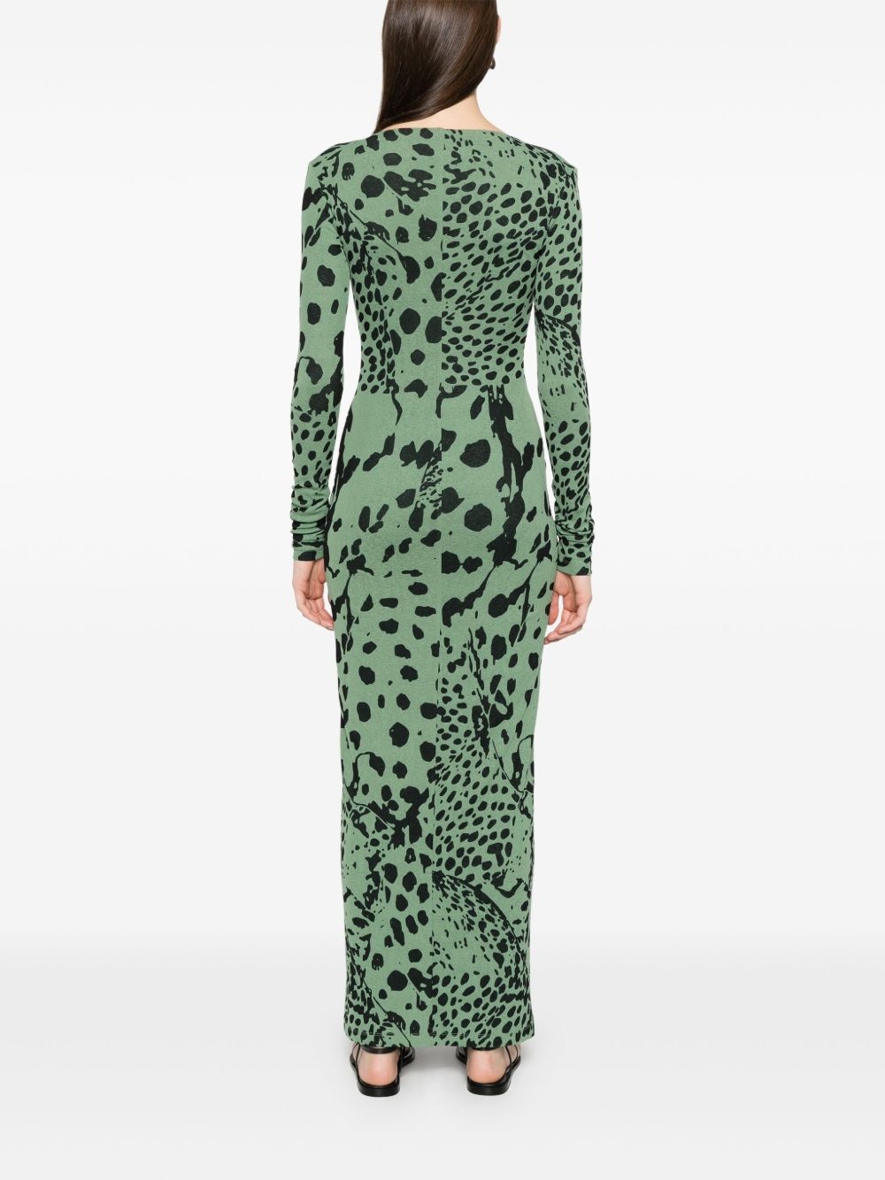leopard-print maxi dress - 4