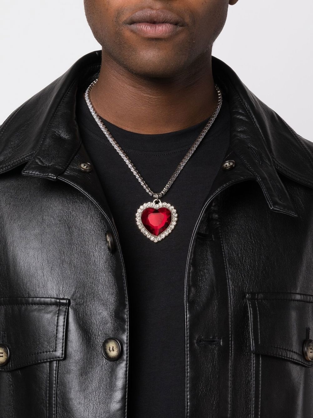 crystal heart-shaped necklace - 3