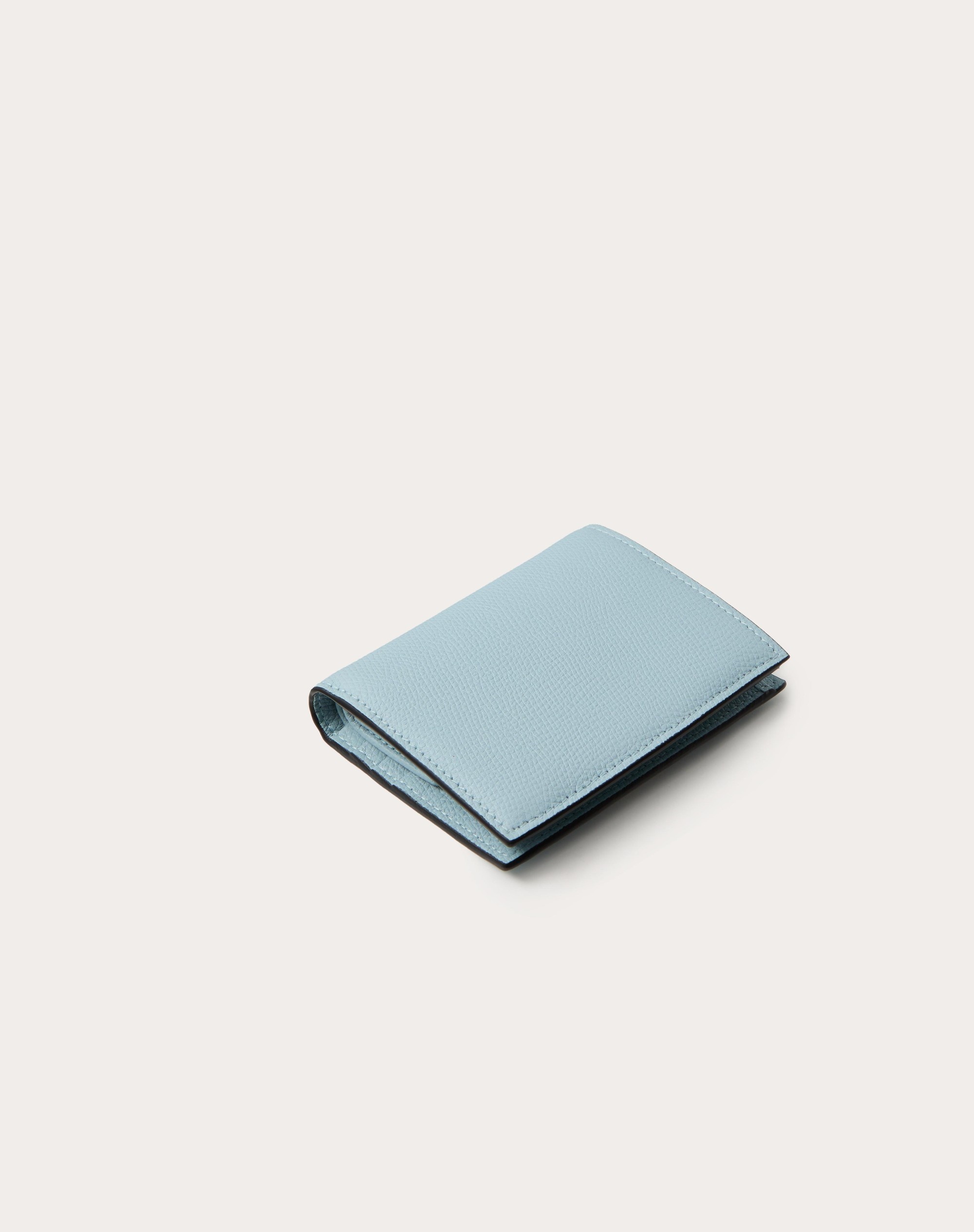 COMPACT VLOGO SIGNATURE GRAINY CALFSKIN WALLET - 3