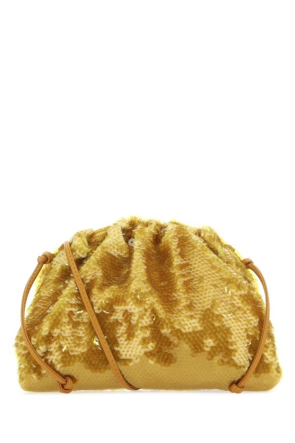 Ochre sequins mini Pouch clutch - 1