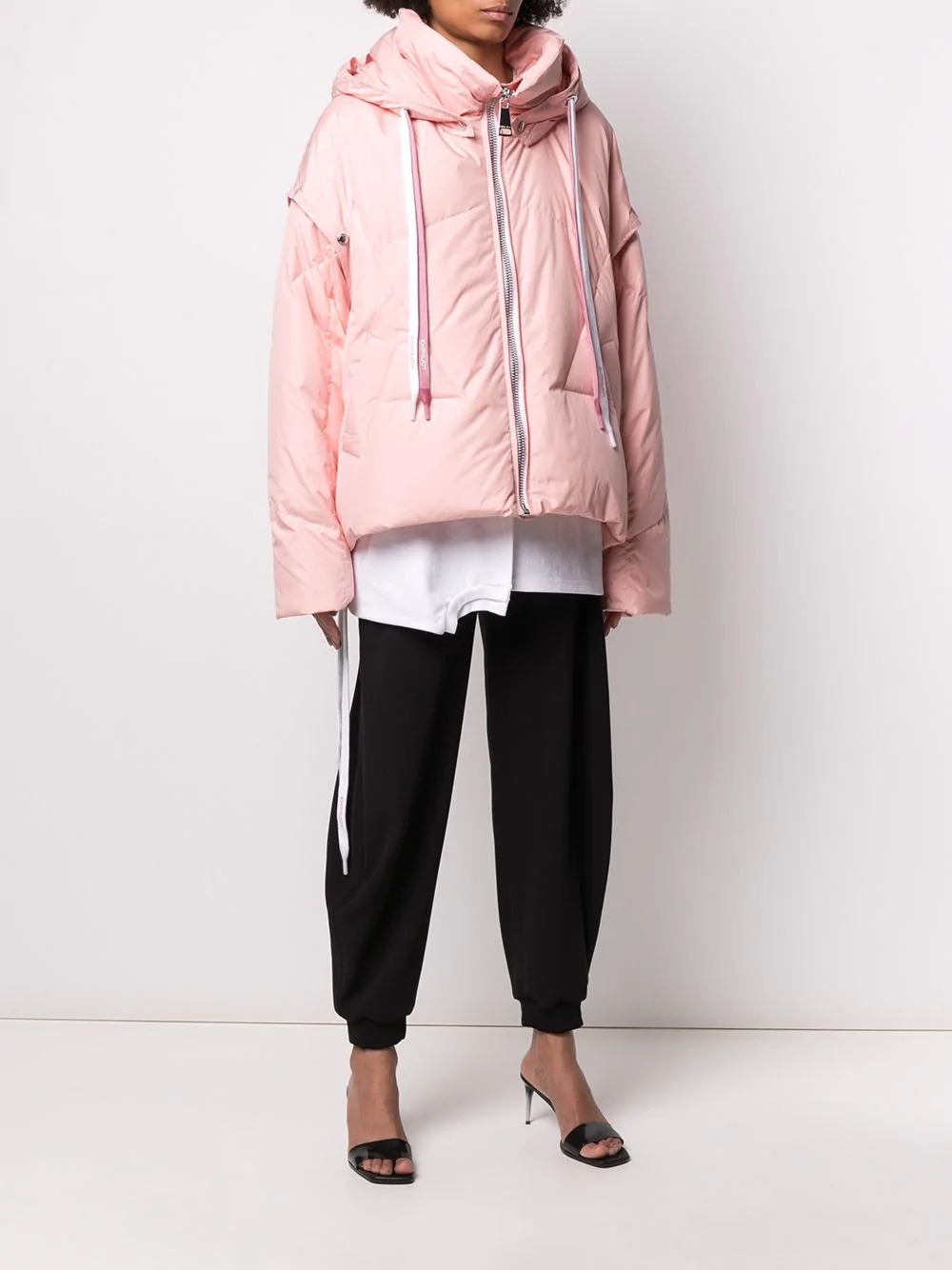 detachable-sleeved down jacket - 3