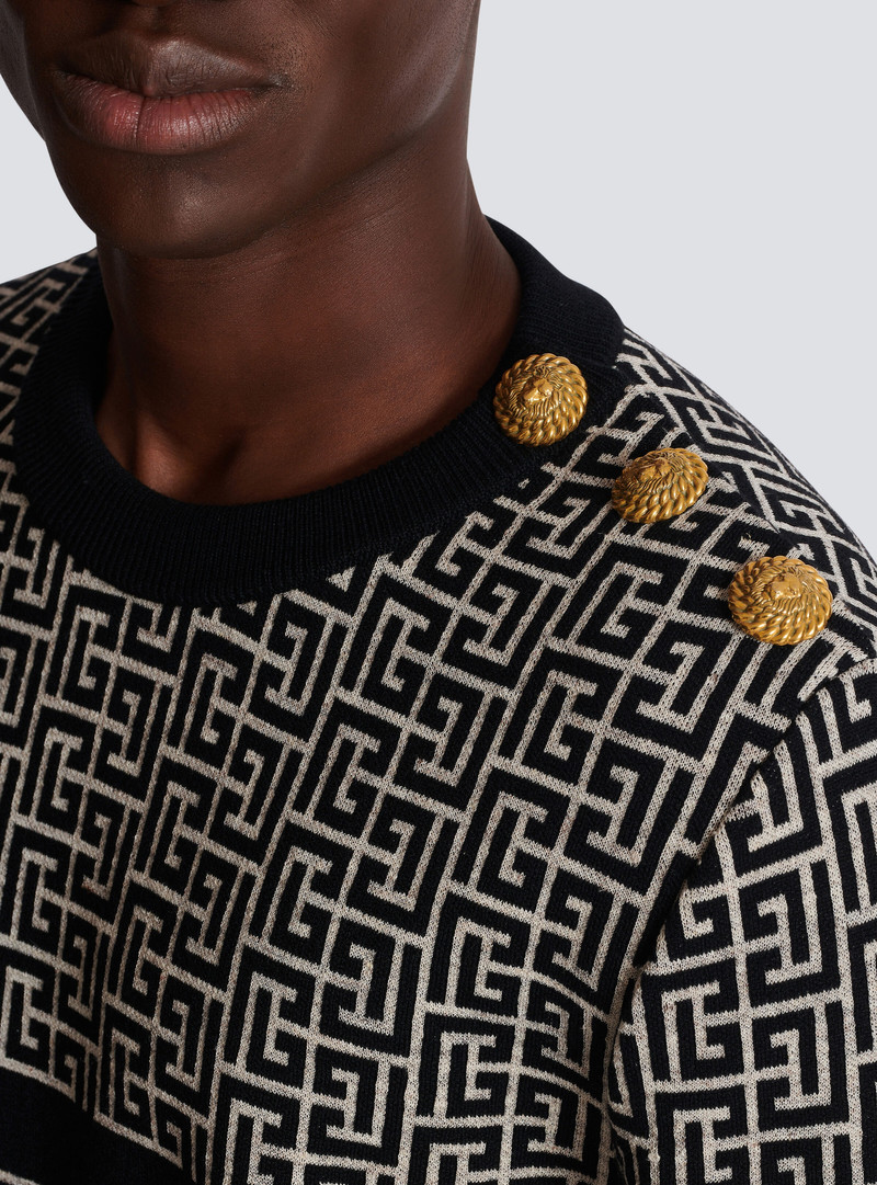 Striped PB Labyrinth wool and linen jumper 8