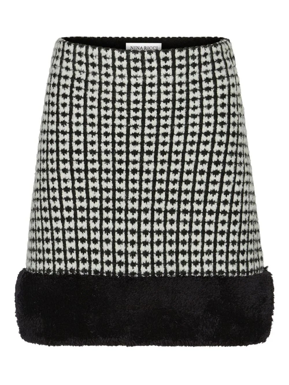 tweed-effect knitted miniskirt - 1