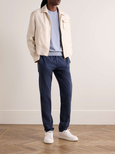 Canali Slim-Fit Garment-Dyed Stretch Lyocell and Cotton-Blend Twill Trousers outlook