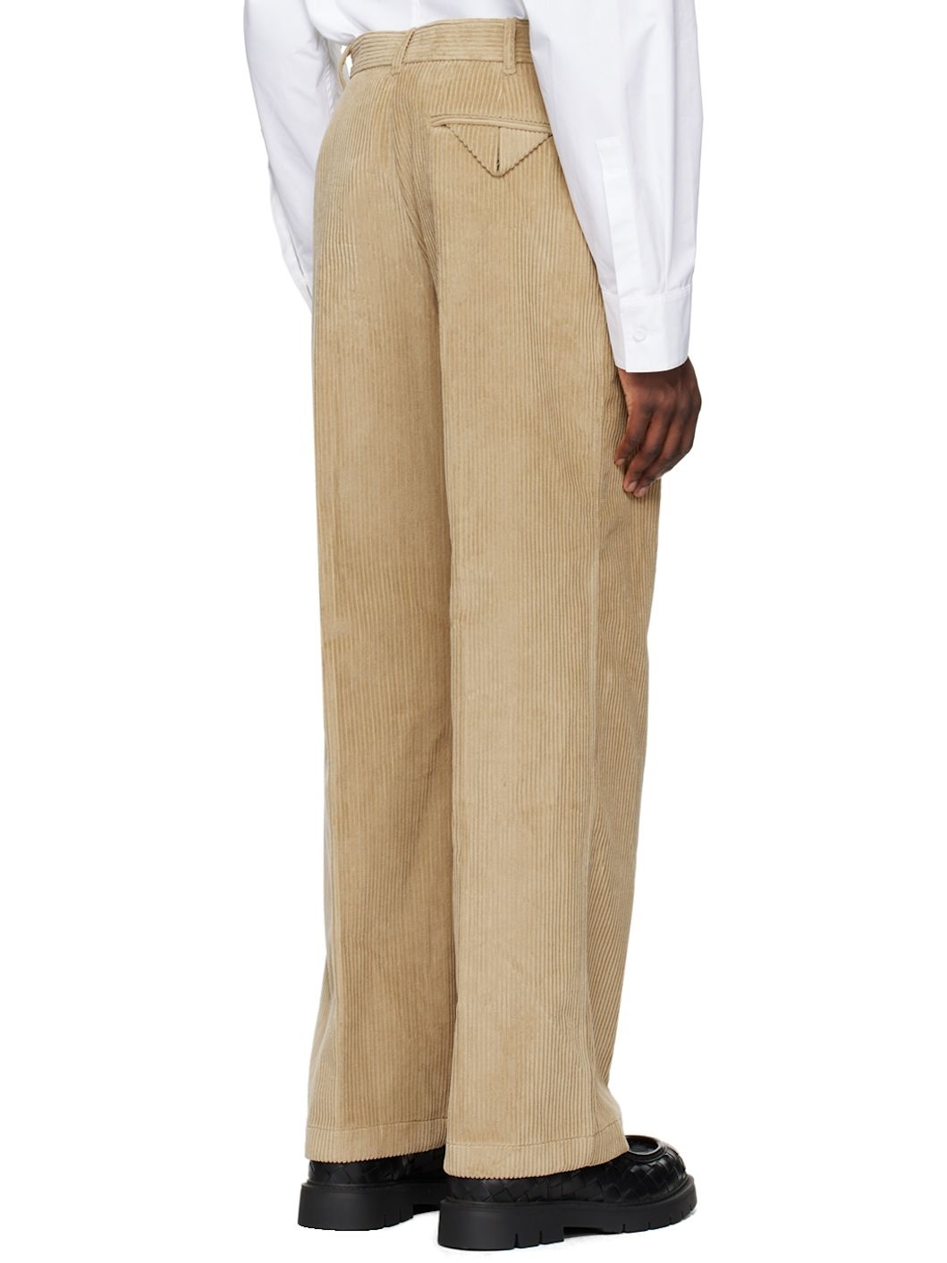 Beige Creased Trousers - 3