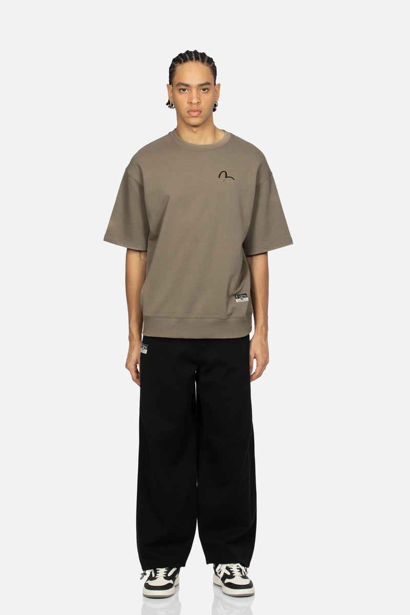 EVISU THE GREAT WAVE AND SEAGULL PRINT RELAX FIT SHORT-SLEEVE SWEATSHIRT outlook