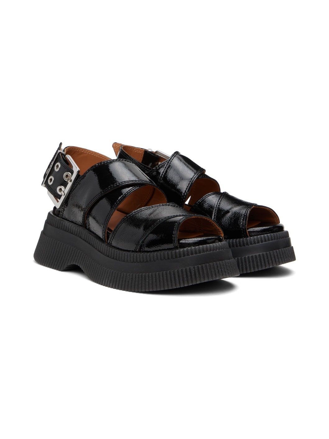 Black Platform Sandals - 4