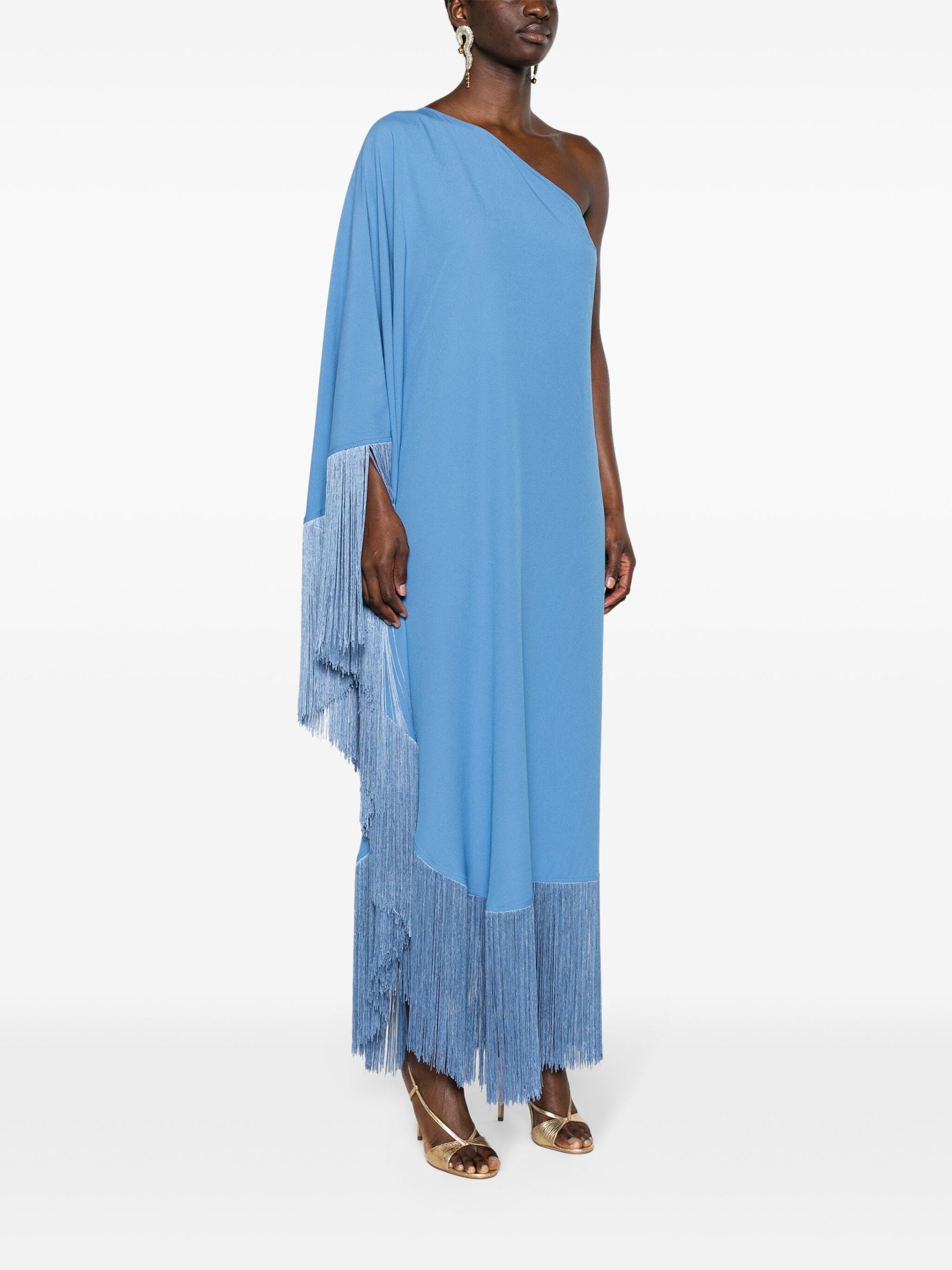 Blue Spritz Fringed Midi Dress - 3