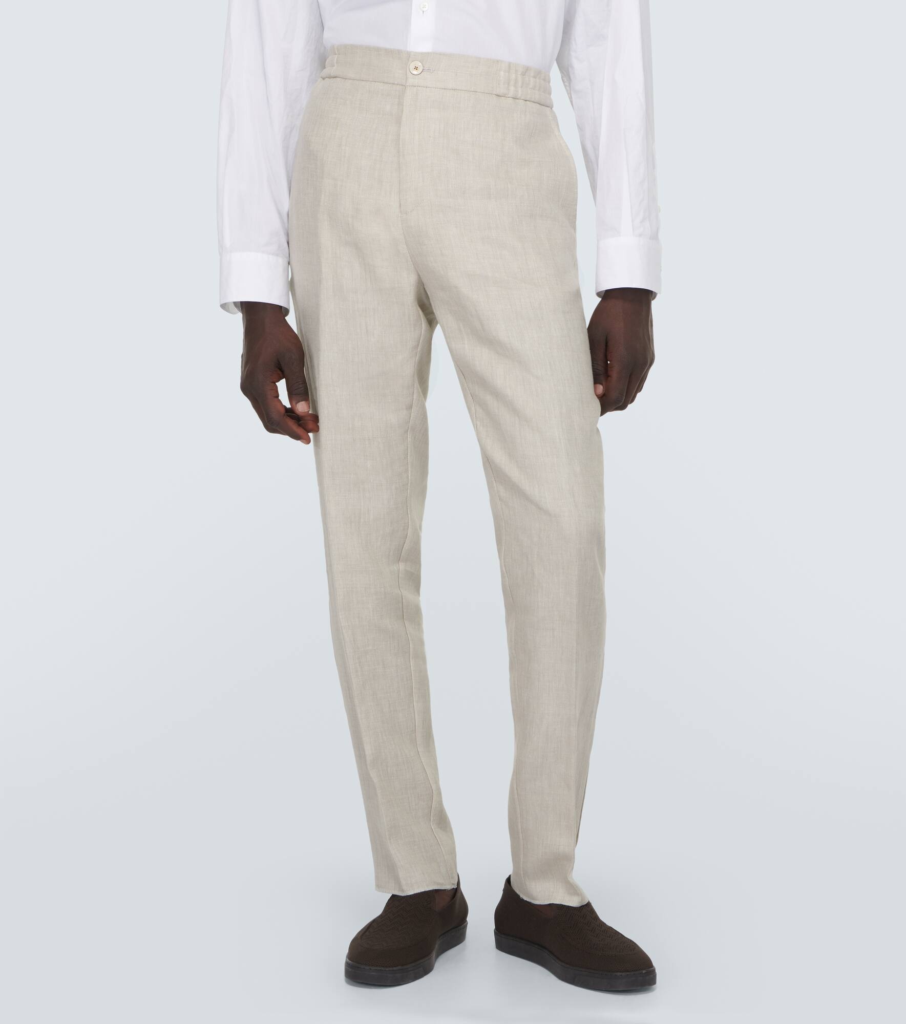 Linen straight pants - 3