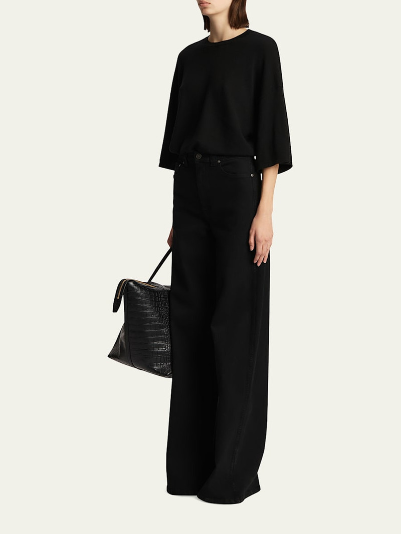 KHAITE Dane High-Rise Wide-Leg Jeans outlook
