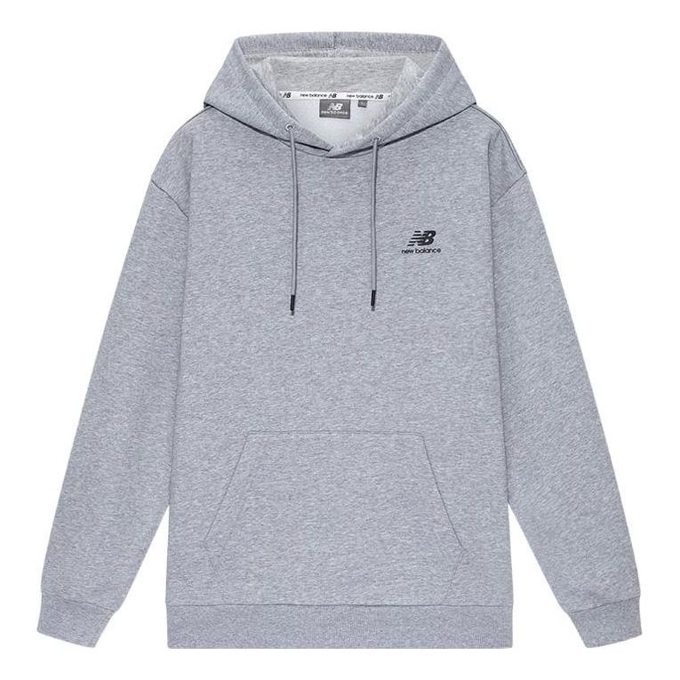 New Balance Logo Printing Sports hooded Loose Pullover Couple Style Gray 5CB33213-GR - 1