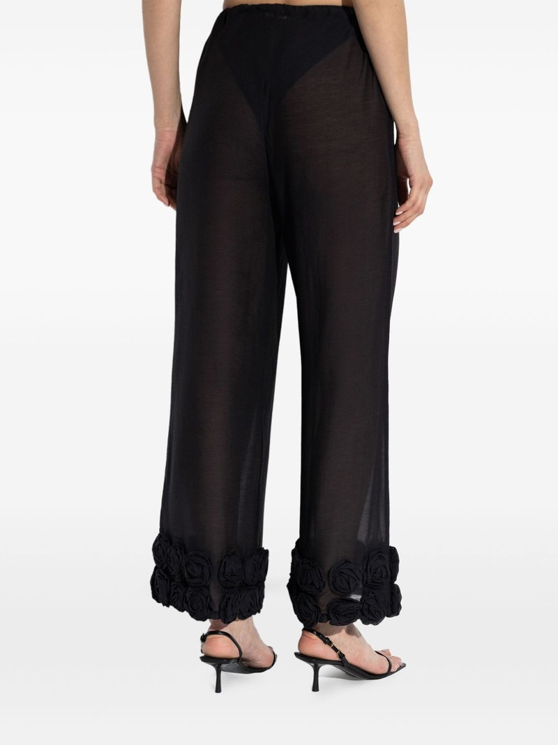 floral-appliqué trousers 4