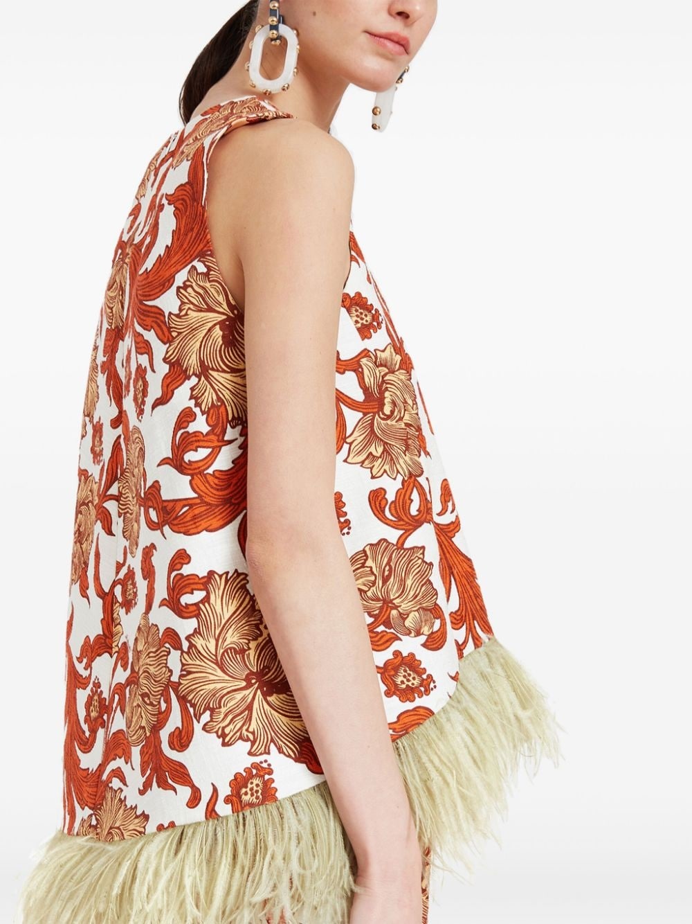 La Scala feather-detail top - 4