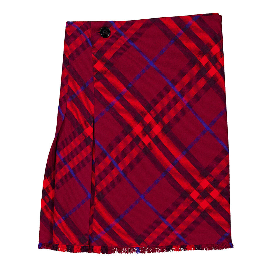 Burberry Wool Plaid-Check Kilt - 2