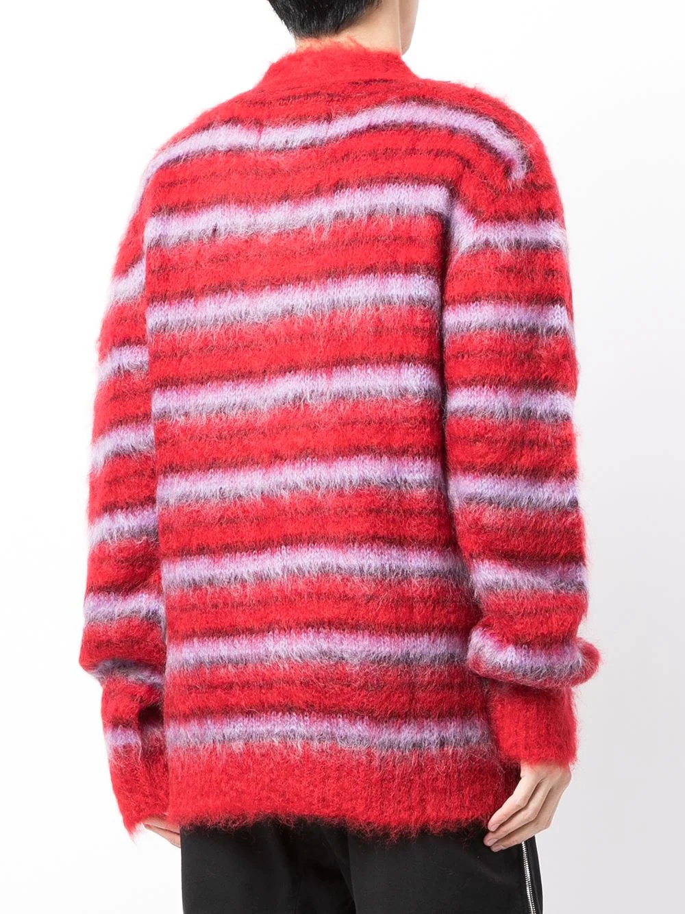 stripe-pattern cardigan - 4