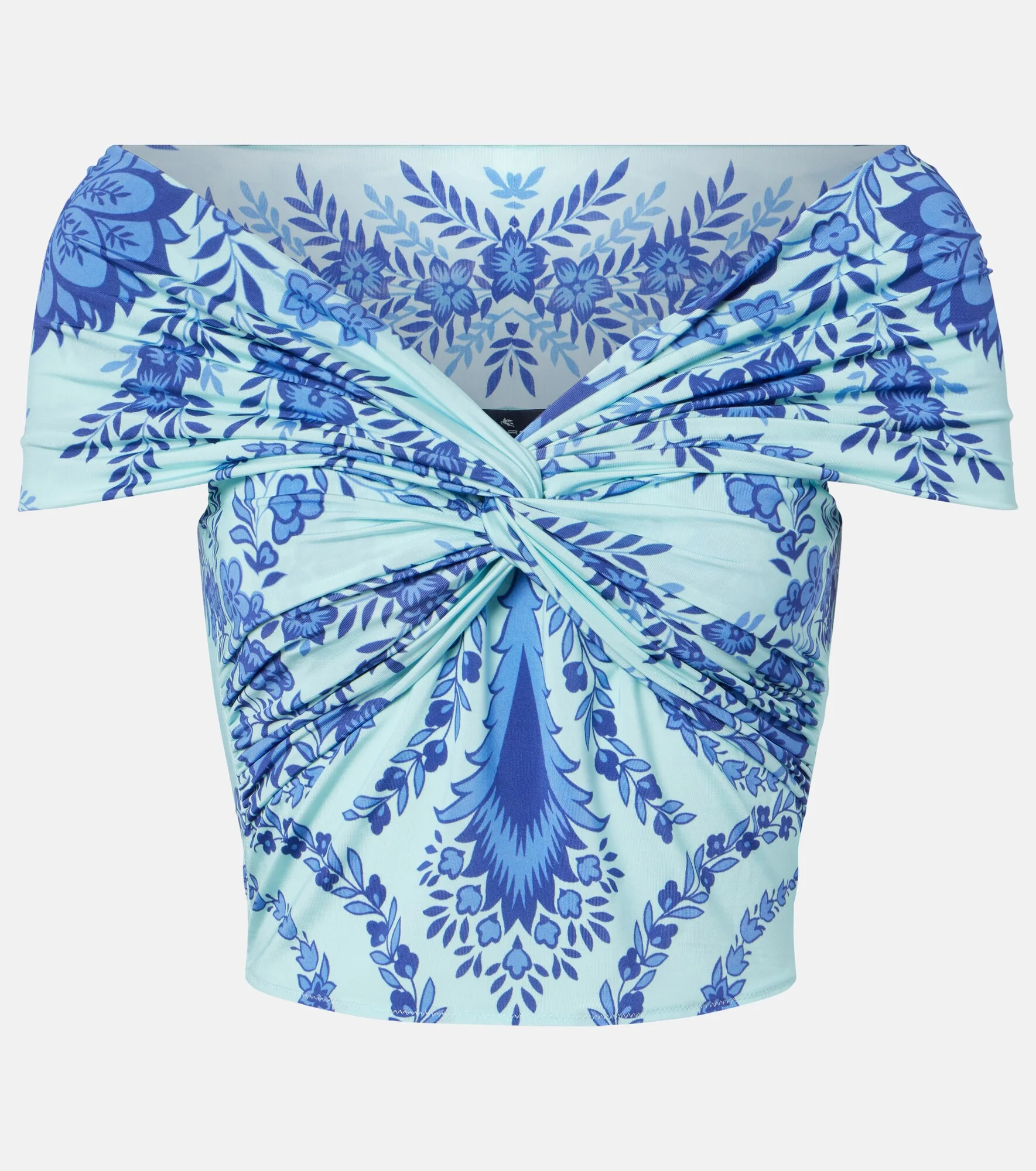 Printed jersey crop top - 1