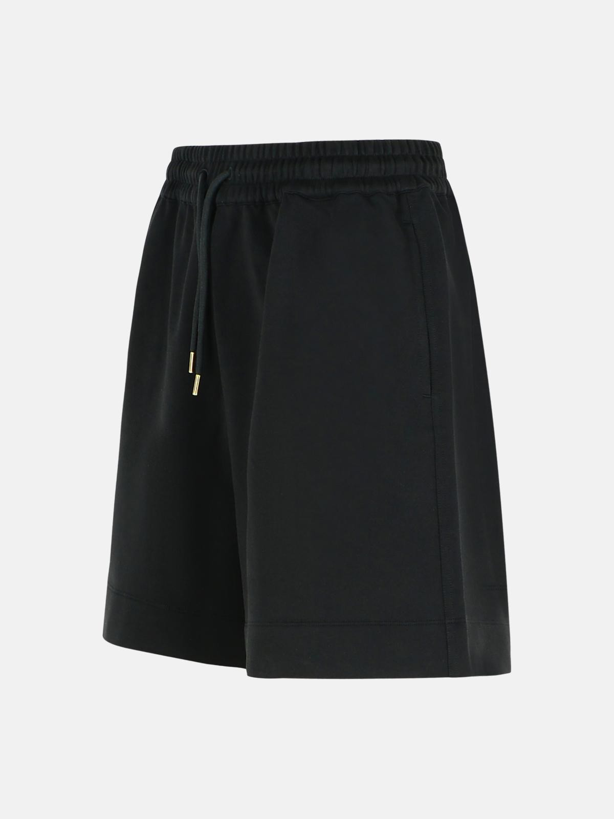 BLACK COTTON SHORTS - 2