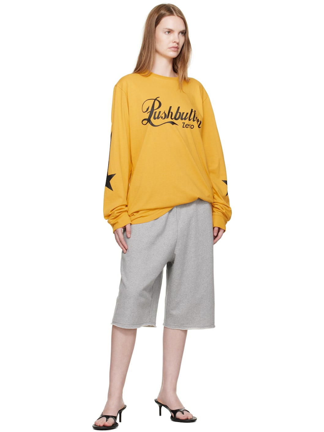Yellow Printed Graphic Long Sleeve T-shirt - 4