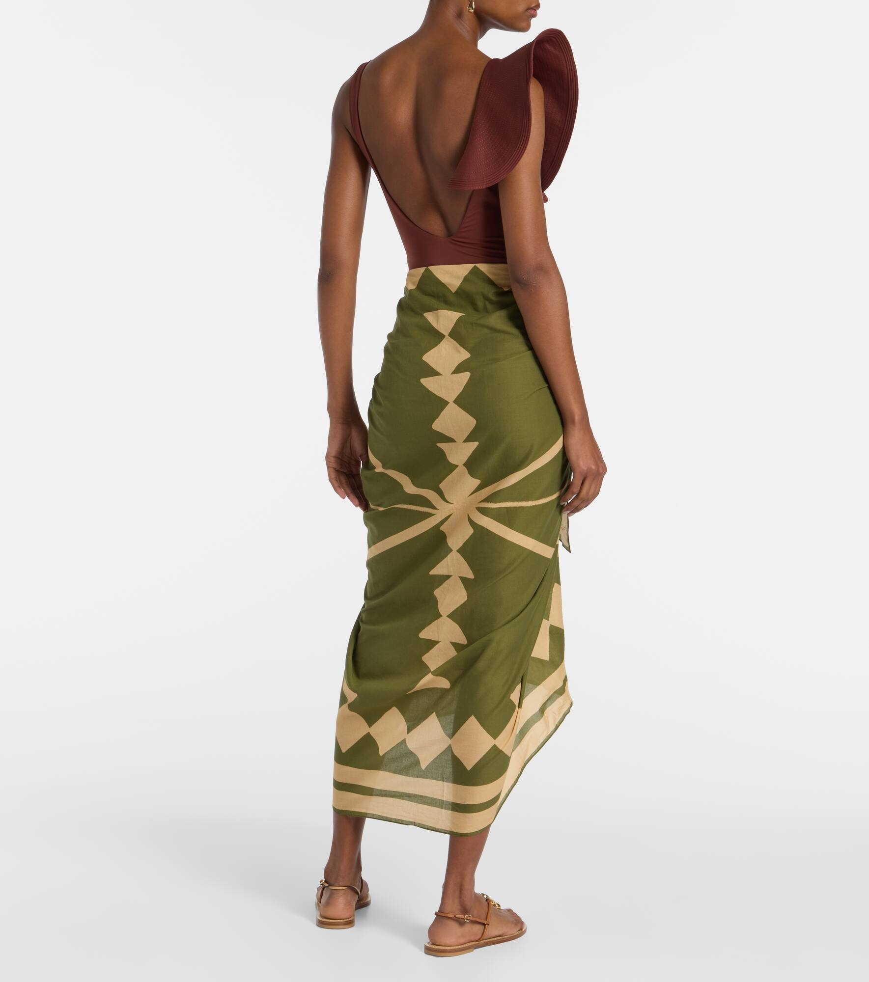 Cotton printed beach cover-up - 3