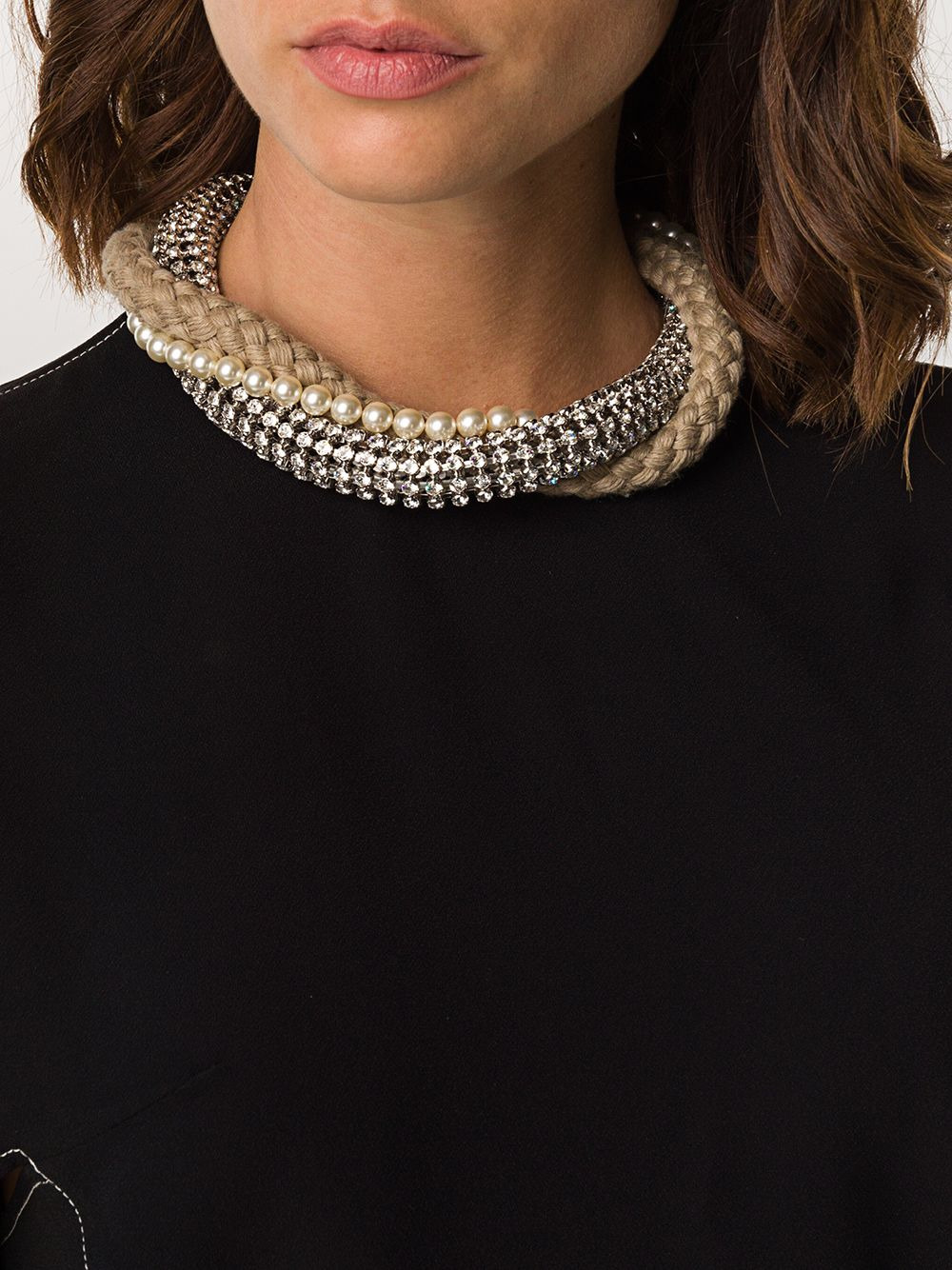 woven embellished necklace - 2