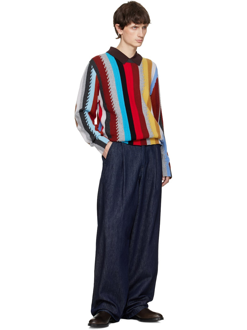 Paul Smith Brown Leather Lansing Signature Stripe Chelsea Boots outlook