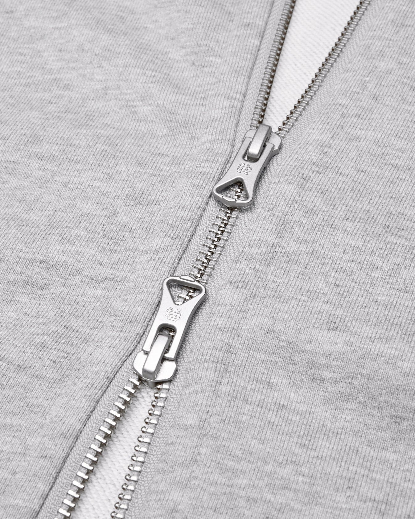 Midweight Terry Slim Zip Hoodie Heather Grey - 4