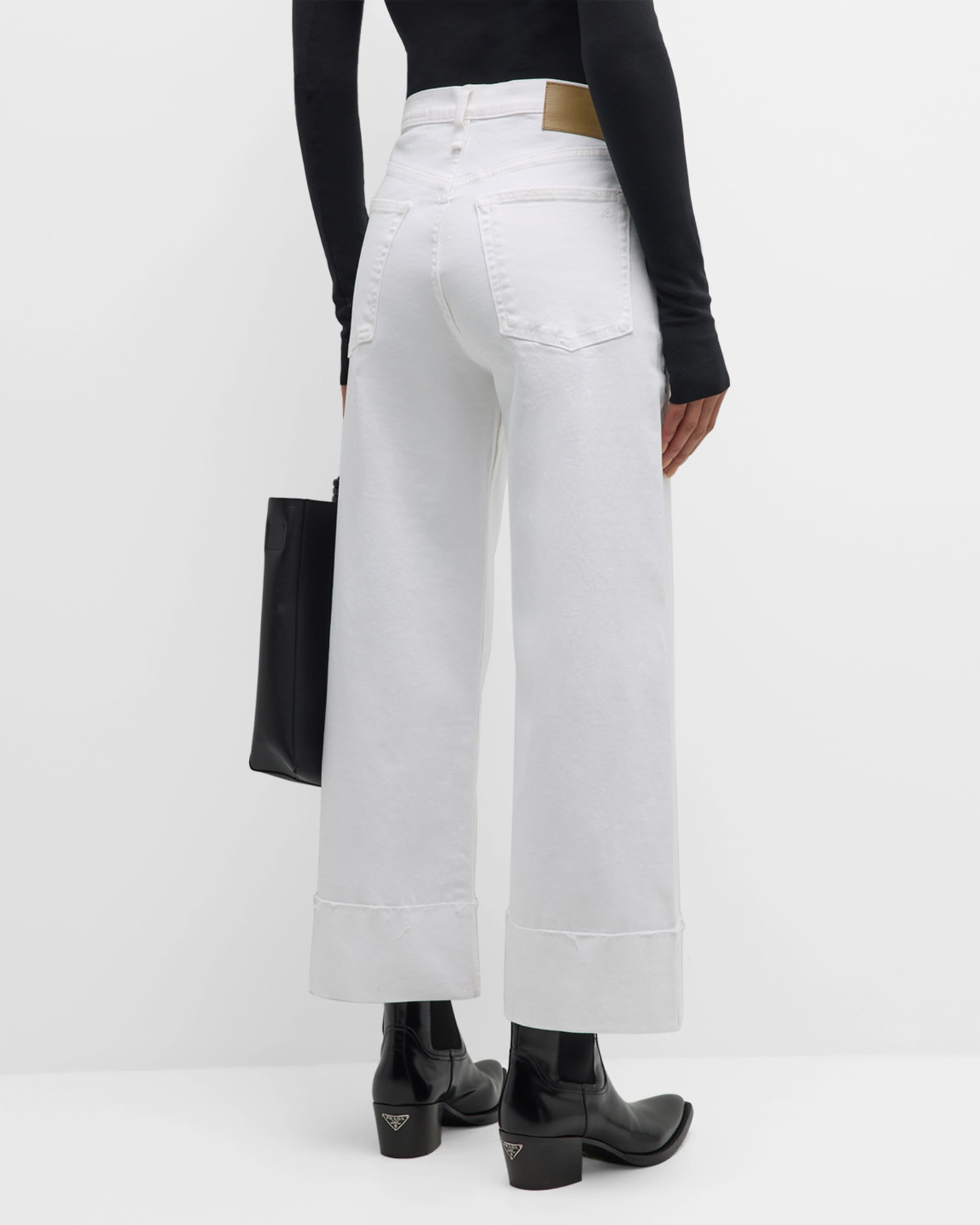 Andi Wide-Leg Cuffed Jeans - 4